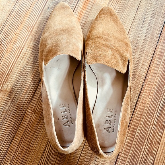 ABLE | Lizbeth Cognac suede loafers - Picture 2 of 3